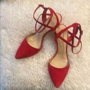 ANTONIO MELANI Elegant Red Strappy Heels
